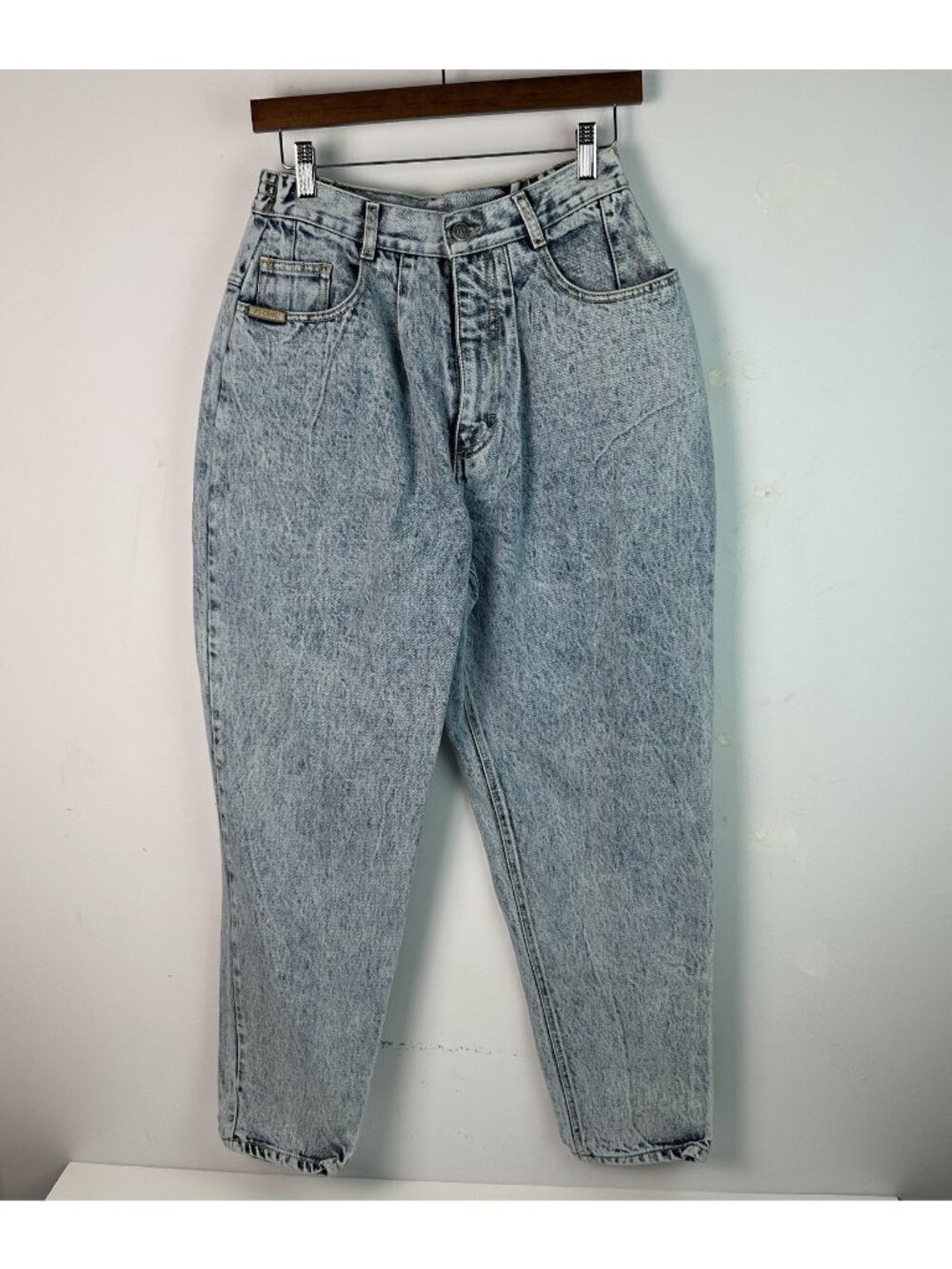 Vintage P.S. Gitano High Waist Mom Jeans Size 12 Short Waist 27” Acid Wash
